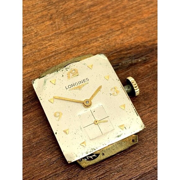 Longines Watch Silver Dial 9LT 17J Swiss Movement 1950's WORKS FOR REPAIR PARTS - Picture 1 of 8